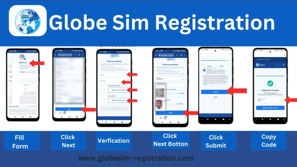 Globe SIM card Registration via GlobeOne App