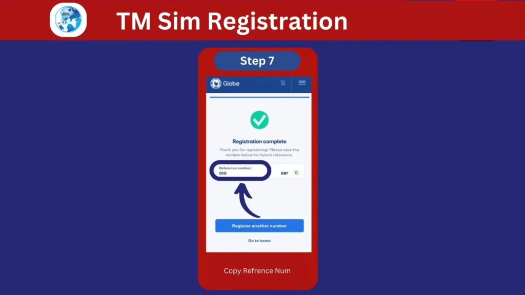 TM SIM Registration via GlobeOne App