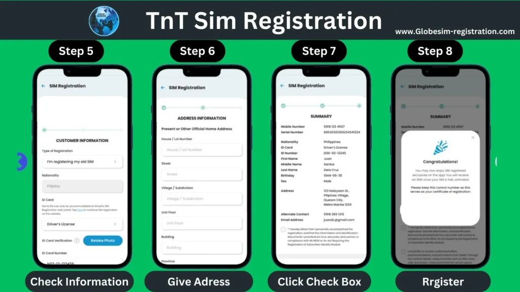 TNT Sim registration App Process