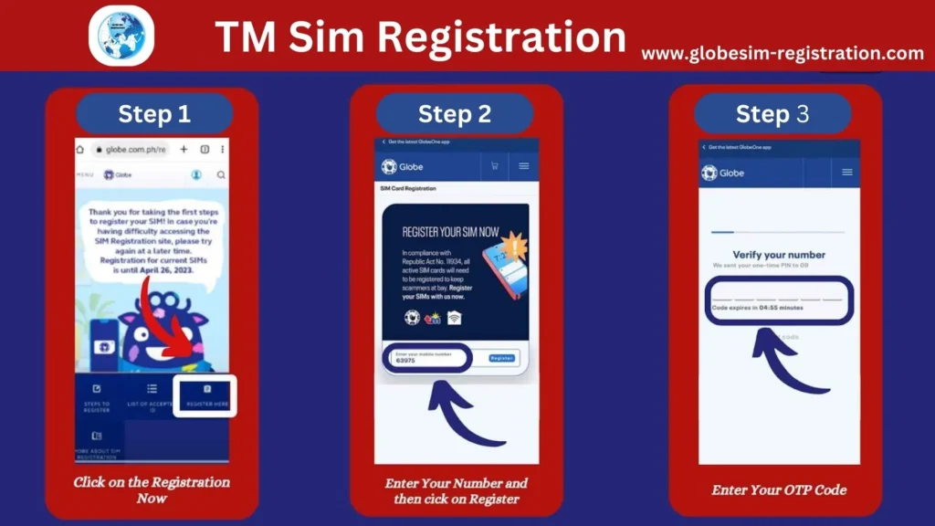 TM SIM Registration via GlobeOne App